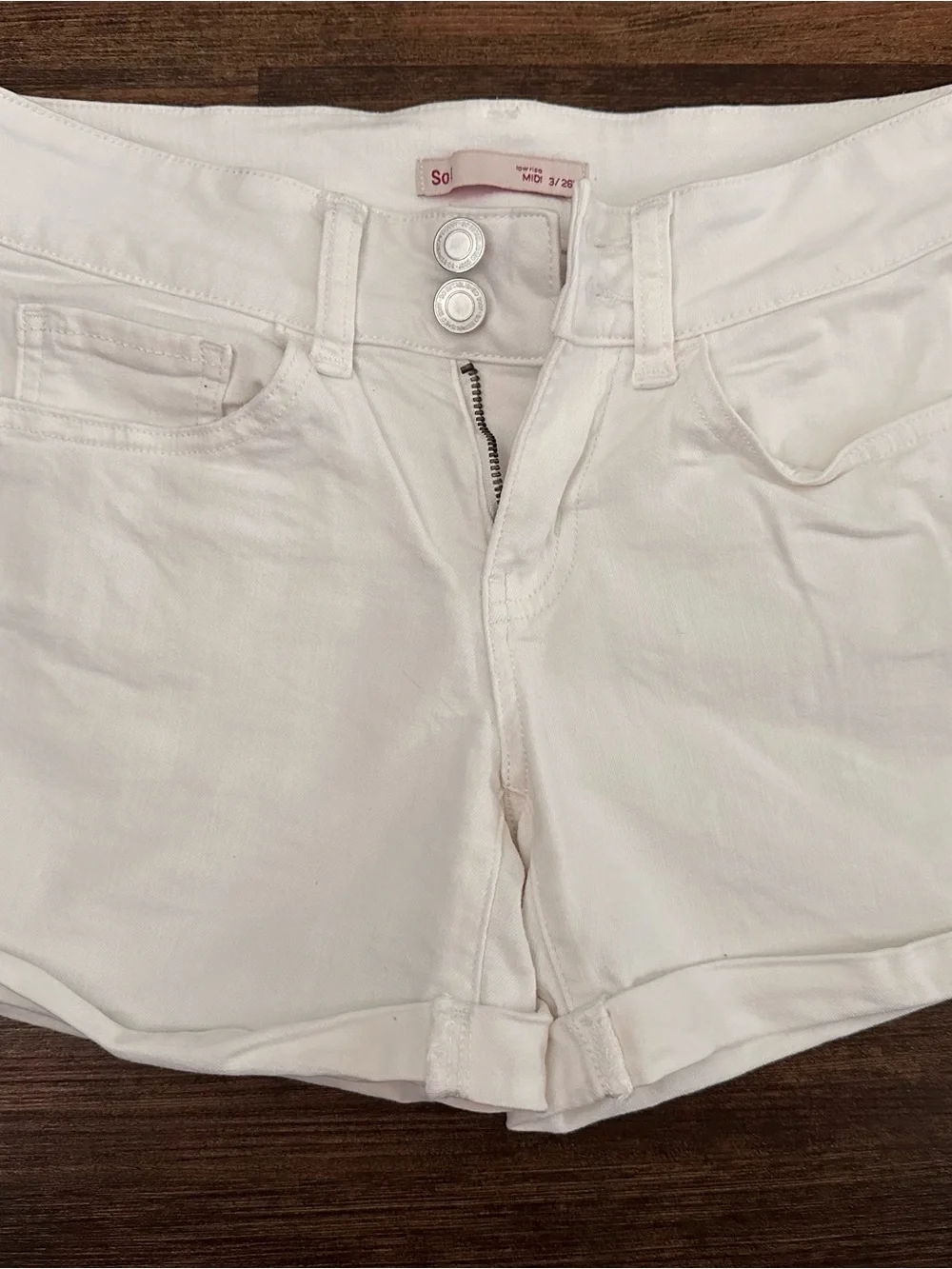 Women's White Denim Shorts